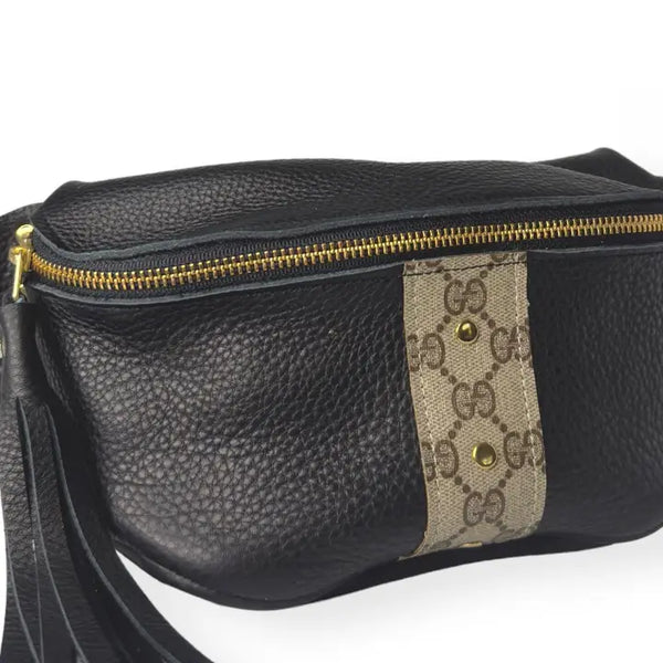 Britt Belt Bag Upcycled Gucci In Black Leather