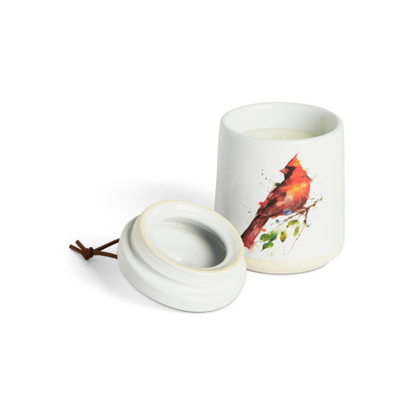 Spring Cardinal Candle with Lid
