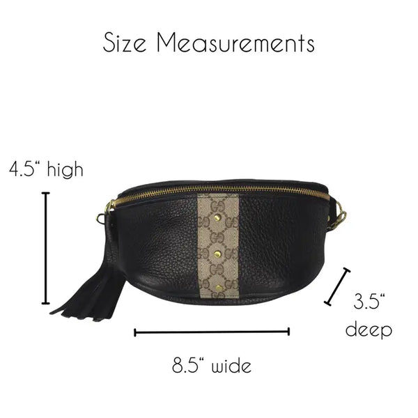 Britt Belt Bag Upcycled Gucci In Black Leather