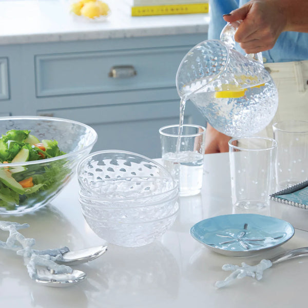 Aqua Sand Dollar Canape Plate