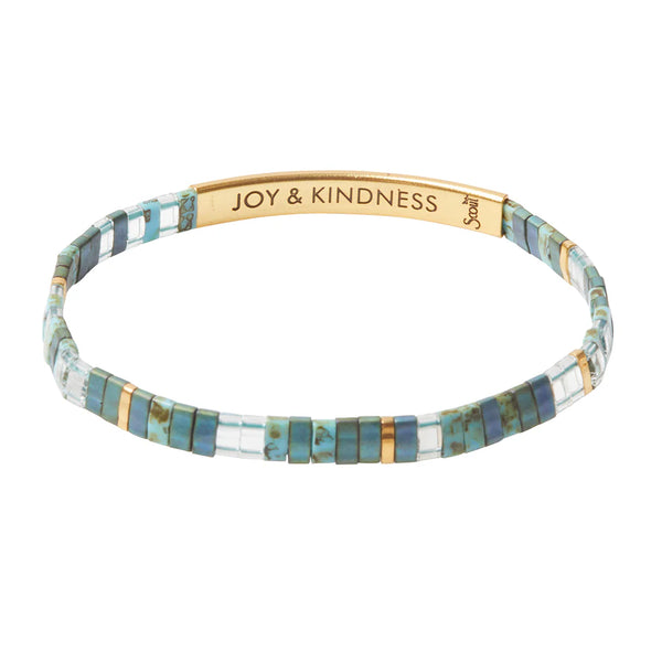 Good Karma Miyuki Bracelet Joy & Kindness - Marine/Gold