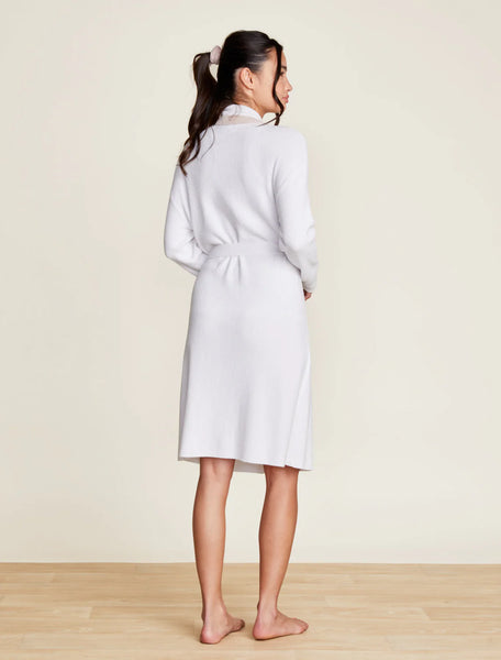 Cozy Chic Ultra Lite Tipped Ribbed Short Robe