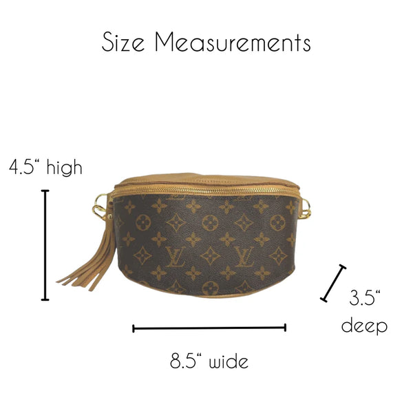 Britt Belt Bag Upcycled Louis Vuitton Full Front in Bronze Leather