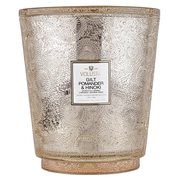 Gilt Pomander & Hinoki 5 Wick Hearth Candle 123oz