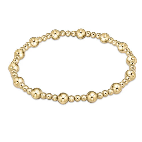 RUBY GEMSTONE GOLD SINCERITY PATTERN 3MM BEAD BRACELET main image 0