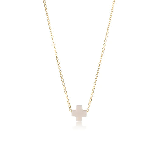 16" Necklace Gold Signature Cross