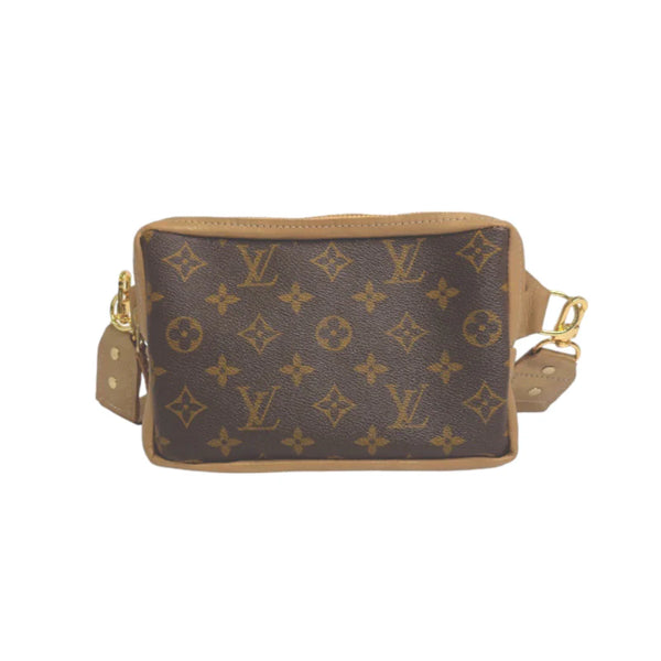 Bella Belt Bag Upcycled Louis Vuitton Full Front In Bronze Leather