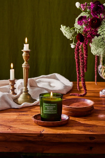 Rewined Wooden Plate & Glass Cloche