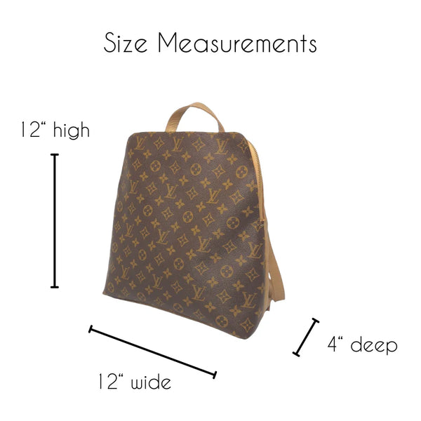 Upcycled Louis Vuitton Backpack in Bronze Leather Full Front 12x12x4