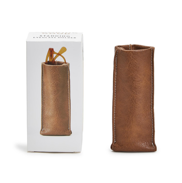 Vegan Leather Standing Weighted Eyeglass Holder