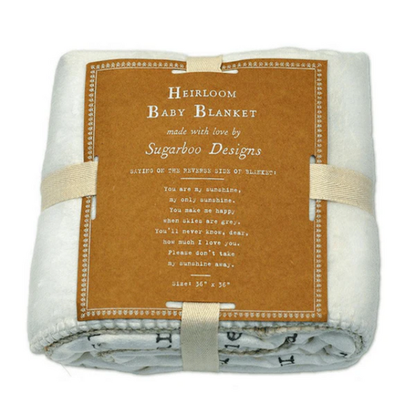 You Are My Sunshine Heirloom Baby Blanket 36" x 36"