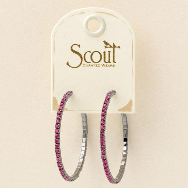 Sparkle & Shine Large Rhinestone Hoop Earrings