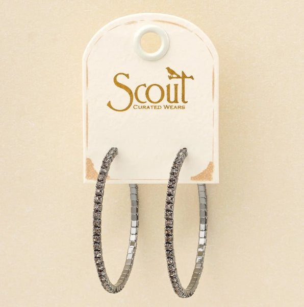 Sparkle & Shine Large Rhinestone Hoop Earrings