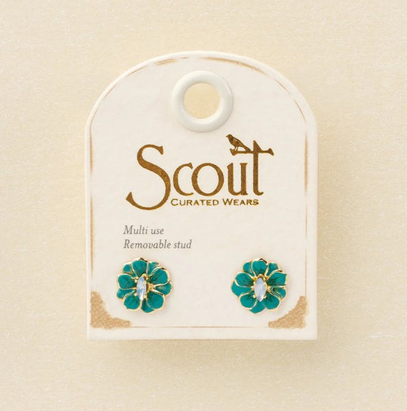 Sparkle & Shine Small Enamel Flower Earrings