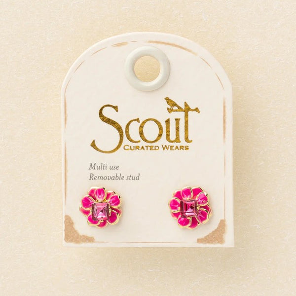 Sparkle & Shine Small Enamel Flower Earrings