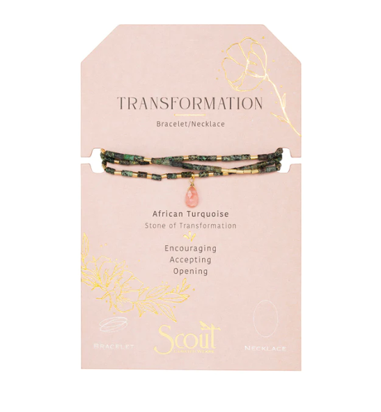 Teardrop Stone Wrap Bracelet/Necklace