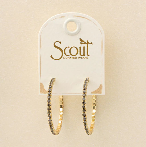 Sparkle & Shine Small Rhinestone Hoop Earrings