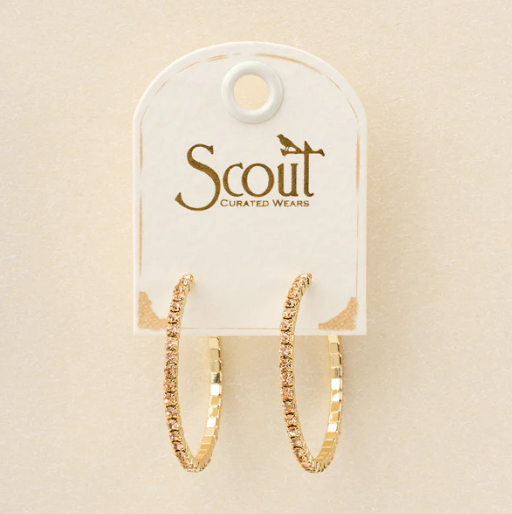 Sparkle & Shine Small Rhinestone Hoop Earrings