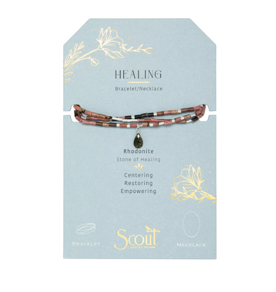 Teardrop Stone Wrap Bracelet/Necklace