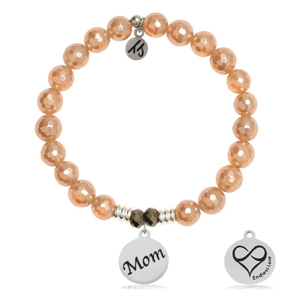 Endless Love Stone Bracelet with Mom Sterling Silver Charm
