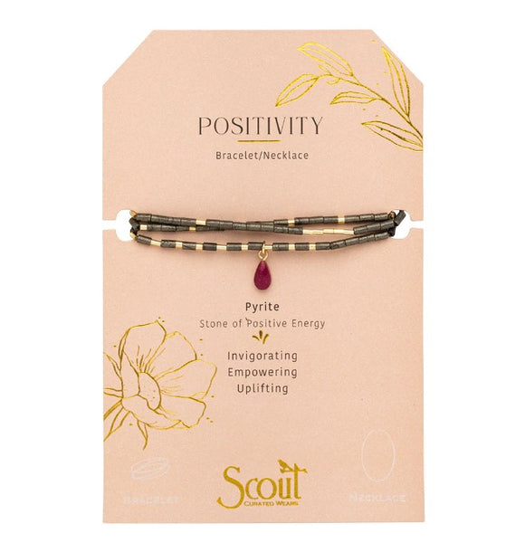 Teardrop Stone Wrap Bracelet/Necklace