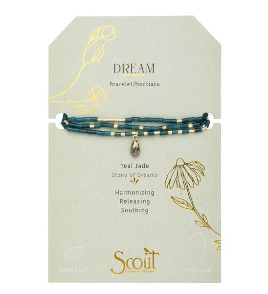 Teardrop Stone Wrap Bracelet/Necklace