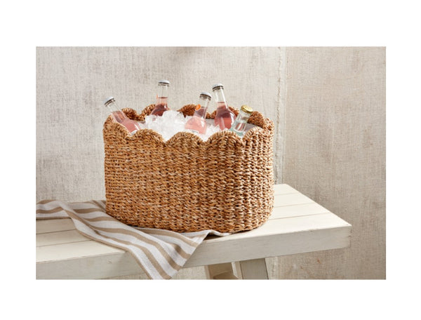 Woven Scallop Seagrass Party Tub