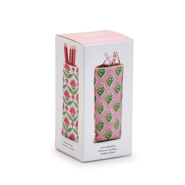 Floral Block Print Standing Weighted Eyeglass Holder