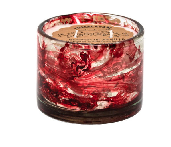 Wind Red-Blown Glass Tumbler Candle Juniper Incense 10oz