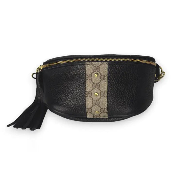 Britt Belt Bag Upcycled Gucci In Black Leather