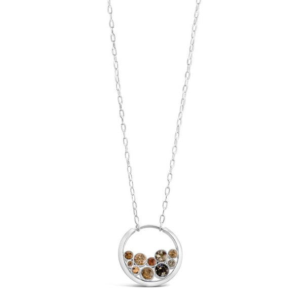 Bubbles Necklace Multi Element Pink Florida Shells Sterling Silver
