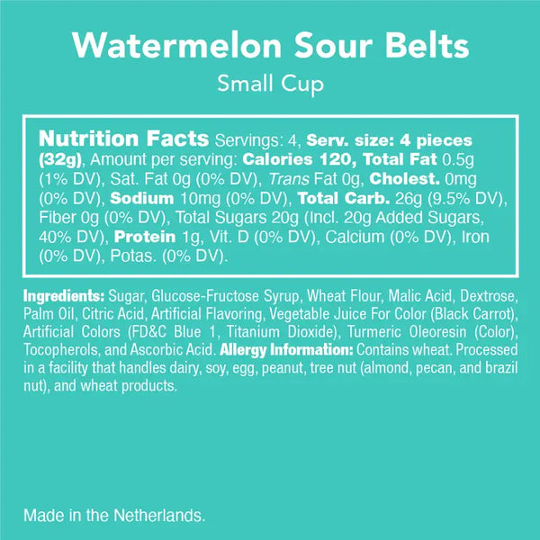 Watermelon Sour Belts 4.5oz