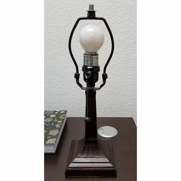 Tiffany Style Floral Dragonflies Table Lamp 15"