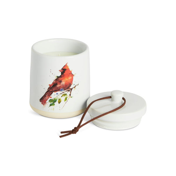Spring Cardinal Candle with Lid