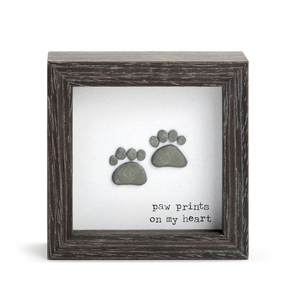 Paw Prints Shadow Box 4"