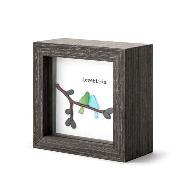 Love Birds Shadow Box 4"
