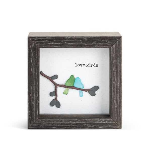 Love Birds Shadow Box 4"