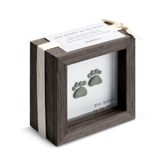 Paw Prints Shadow Box 4"