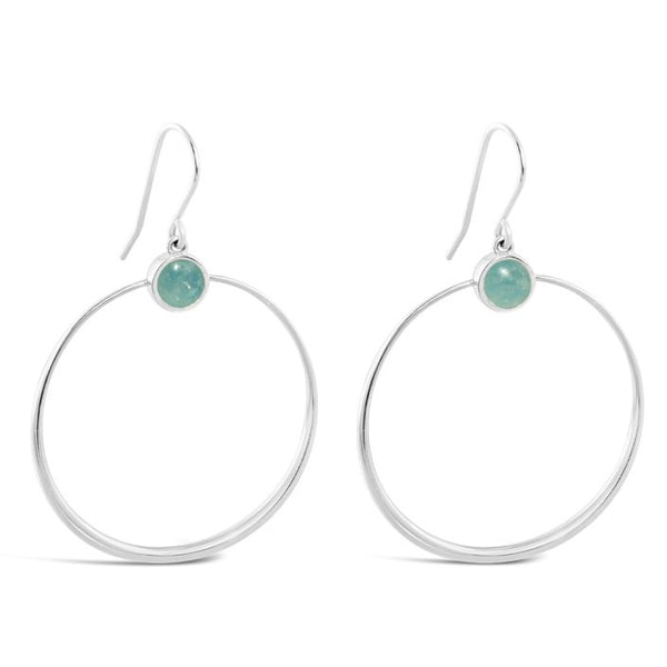The Daisy Hoop Earrings Pink Flower Petals