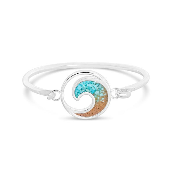 Cresting Wave Bracelet Turquoise Gradient 7"