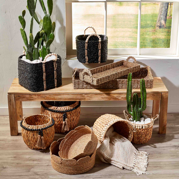 Seagrass Basket Tray Set