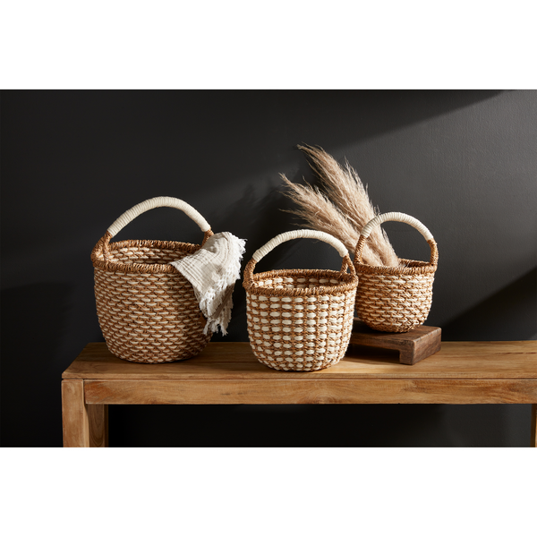 Cream Woven Basket Set