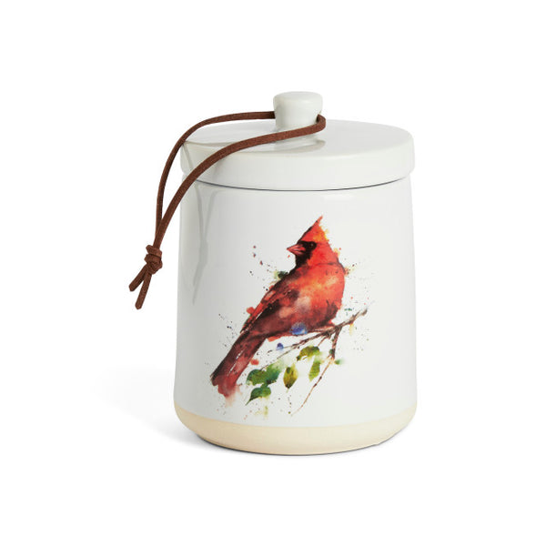 Spring Cardinal Candle with Lid