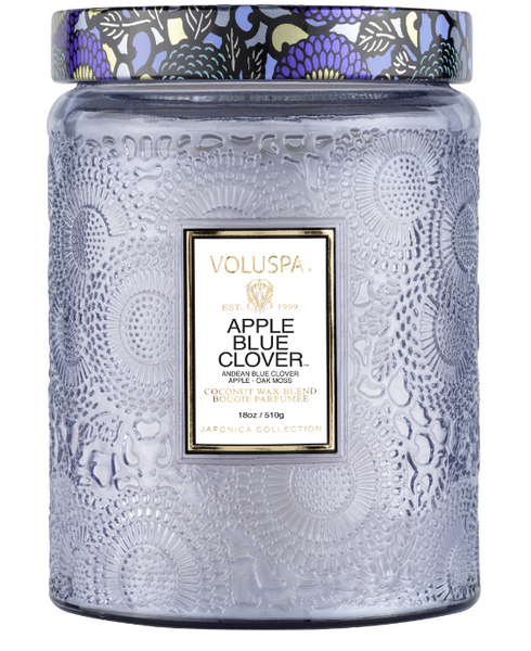 Apple Blue Clover Candle