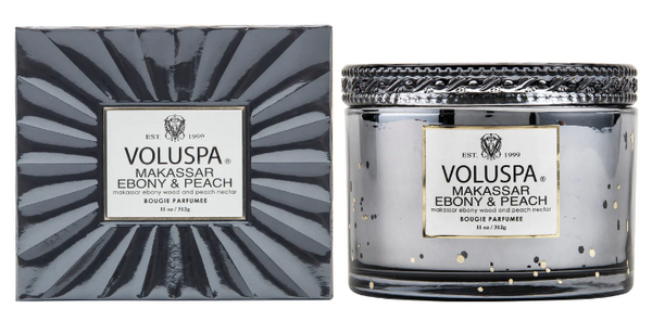 Makassar Ebony & Peach Candle