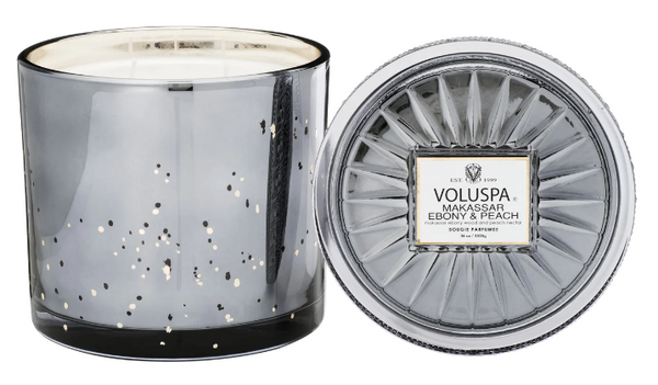 Makassar Ebony & Peach Candle
