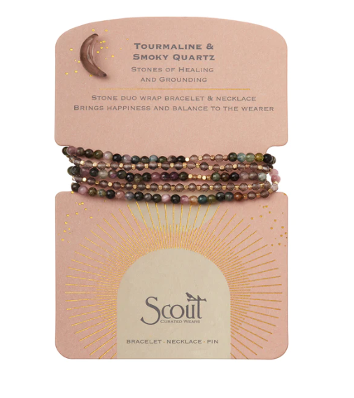 Stone Duo Wrap Bracelet/Necklace/Pin