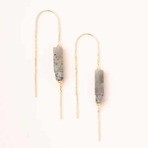 Rectangle Stone Earrings