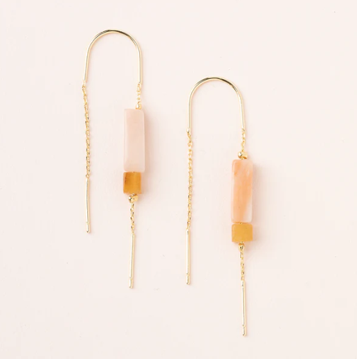 Rectangle Stone Earrings