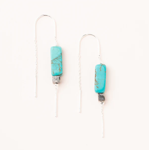 Rectangle Stone Earrings